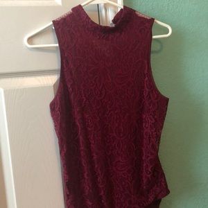 Maroon body suit